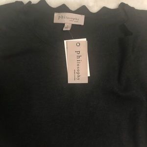 Dark coal heather 3/4 sleeve thin sweater L